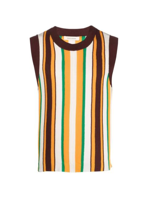 Scale striped knitted vest