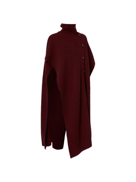 Erdem ribbed-knit poncho