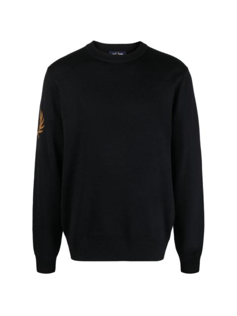 Fred Perry logo-embroidered crew-neck jumper