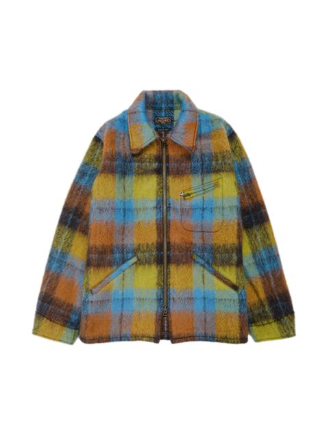 BEAMS PLUS Brushed Mohair Plaid Sports Jacket Brown/Multi