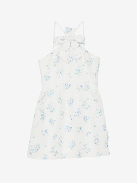 SHUSHU/TONG floral-print bow-detail mini dress