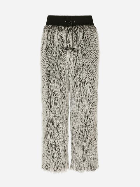 Dolce & Gabbana Faux fur jogging pants