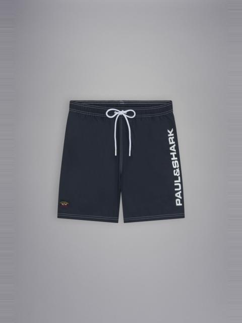 COLOR BLOCK SWIM SHORTS WITH PAUL&SHARK PRINT