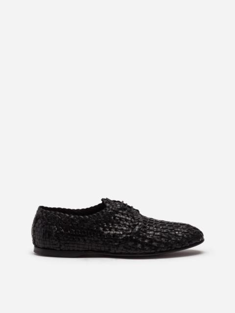 Dolce & Gabbana Persia woven leather derby shoes