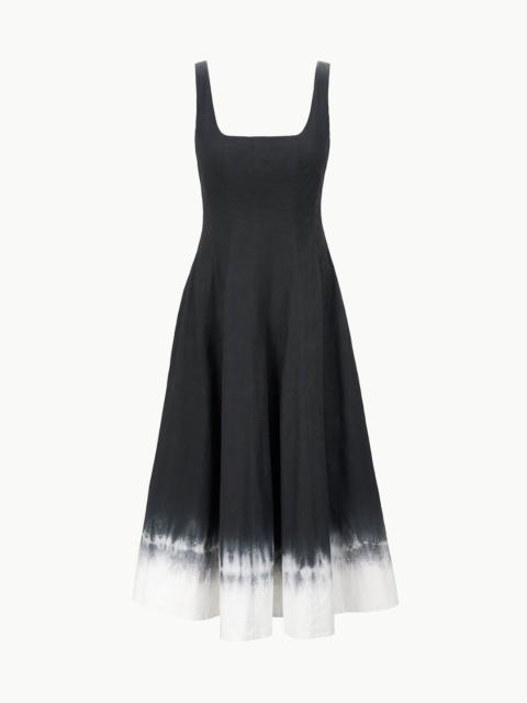 STAUD STAUD WELLS DRESS ONYX TIE DYE