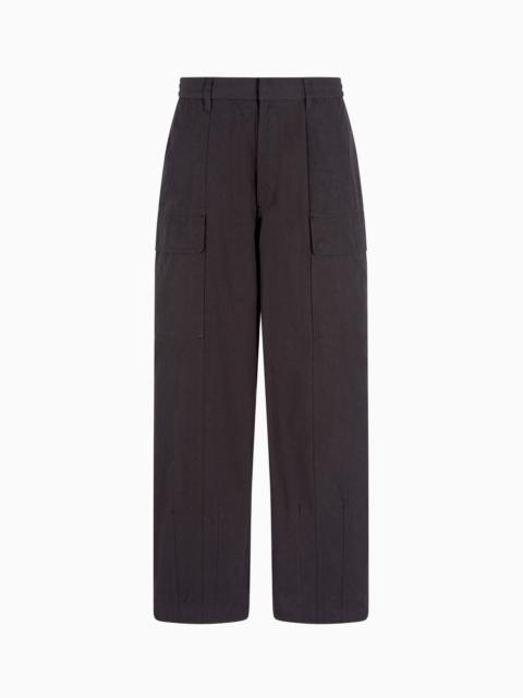 EMPORIO ARMANI COTTON CARGO TROUSERS