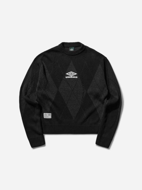 umbro Men's Argyle Sweater Black