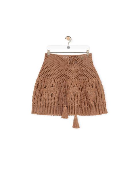 Loewe Crochet mini skirt in cotton