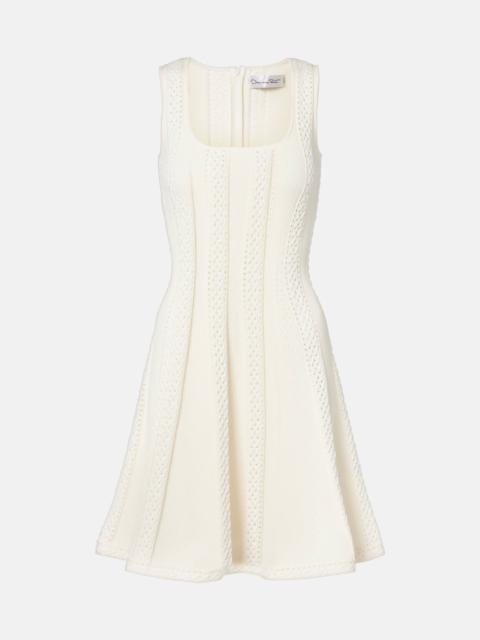 Oscar de la Renta Open-knit minidress