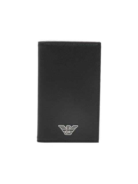 EMPORIO ARMANI logo-plaque card holder