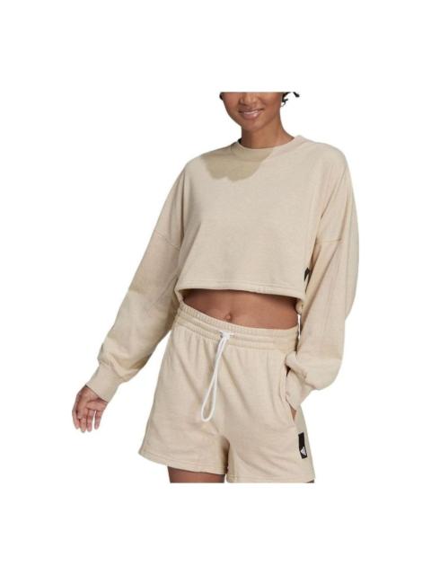 adidas (WMNS) adidas Sportswear Studio Lounge Summer Crew Sweatshirt 'Beige' HE3095