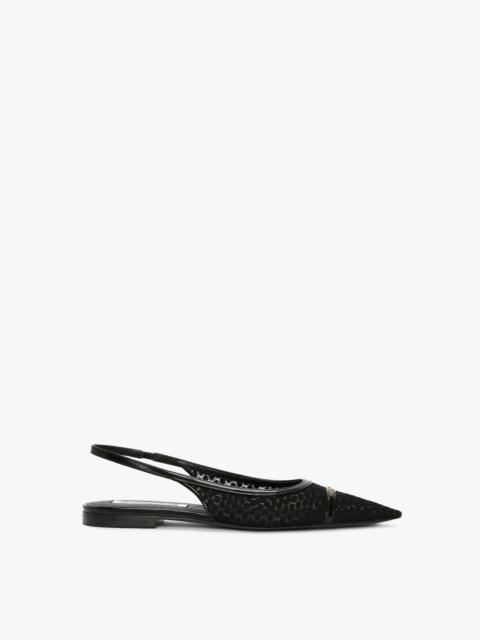 Victoria Beckham Flat Mesh Slingback Pump In Black