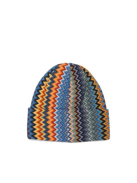 Missoni zigzag knit beanie hat