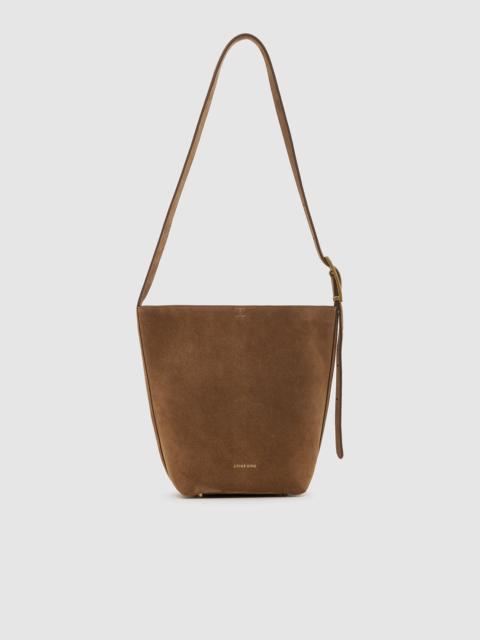 ANINE BING Elly Medium Bucket Bag Suede - Tobacco