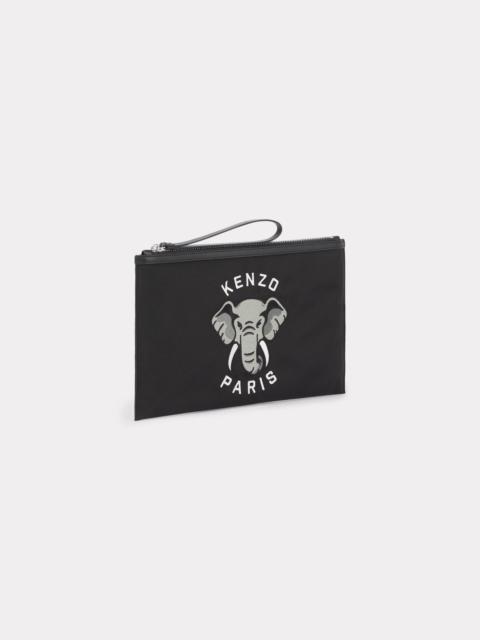 KENZO 'KENZO Varsity' large embroidered nylon clutch