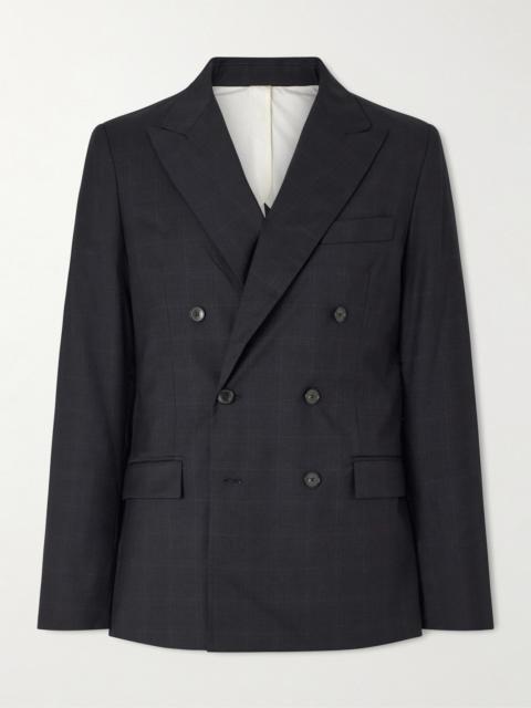 A KIND OF GUISE Double-Breasted Checked Virgin Suit Jacket