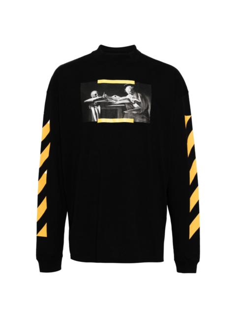 Off-White Caravaggio-print cotton sweatshirt