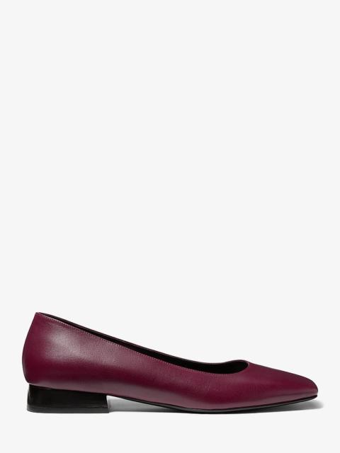 MICHAEL KORS COLLECTION Isabella Leather Skimmer Flat