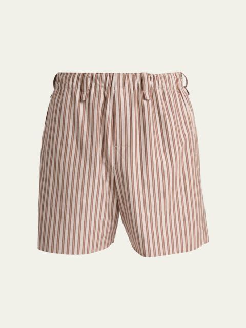 ISSEY MIYAKE Men's Multi-Stripe Jersey Flat-Front Shorts