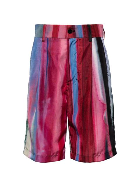 FENG CHEN WANG striped bermuda shorts