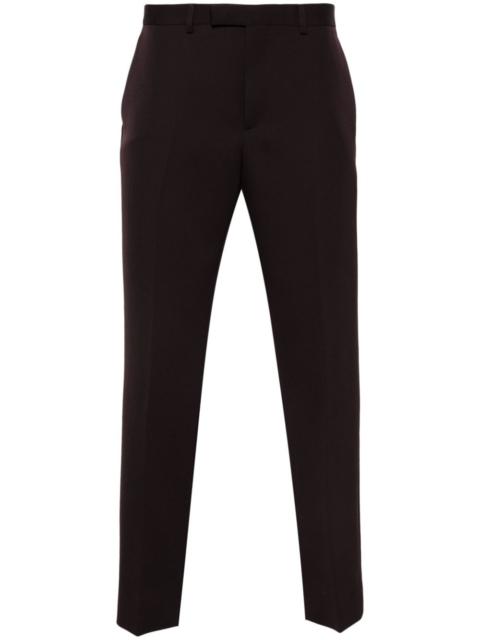 GUCCI logo-embroidered wool trousers