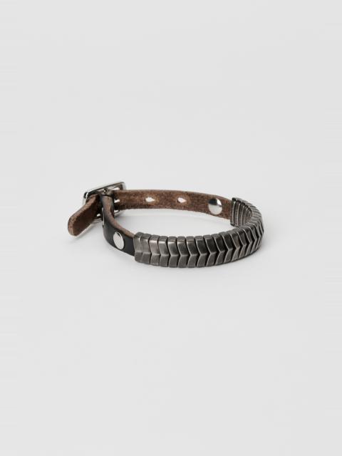 Our Legacy Spine Bracelet Black Chromexcel Leather