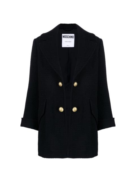 Moschino open-front virgin wool coat