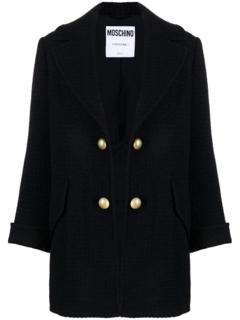 Moschino open-front virgin wool coat