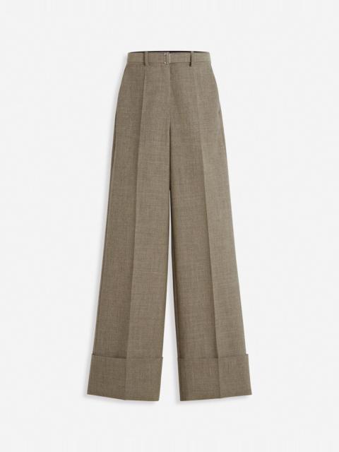 Lanvin WIDE-LEG CUFFED WOOL PANTS
