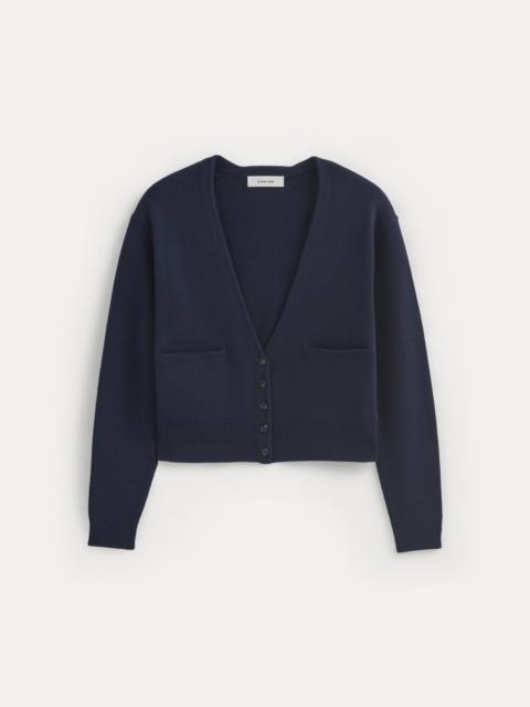 EVERLANE DEEP V-NECK CARDIGAN IN COTTON MERINO