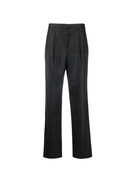Aspesi check-pattern wide-leg trousers