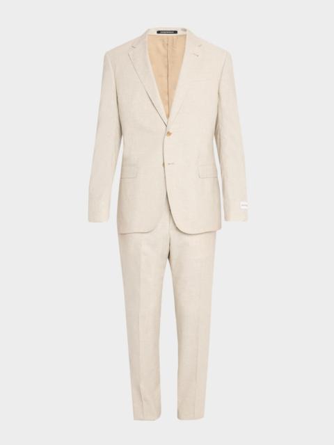 EMPORIO ARMANI Men's Wool, Cotton and Silk Sharkskin Two-Piece Suit