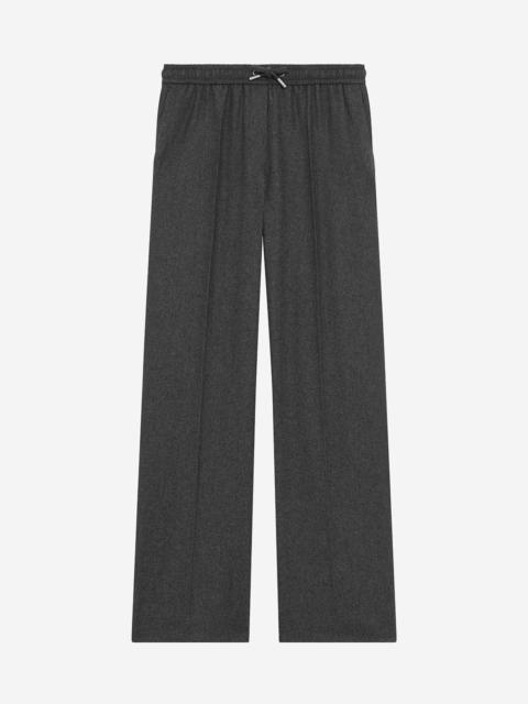 The Kooples DARK GREY FLANNEL WIDE-LEG PANTS