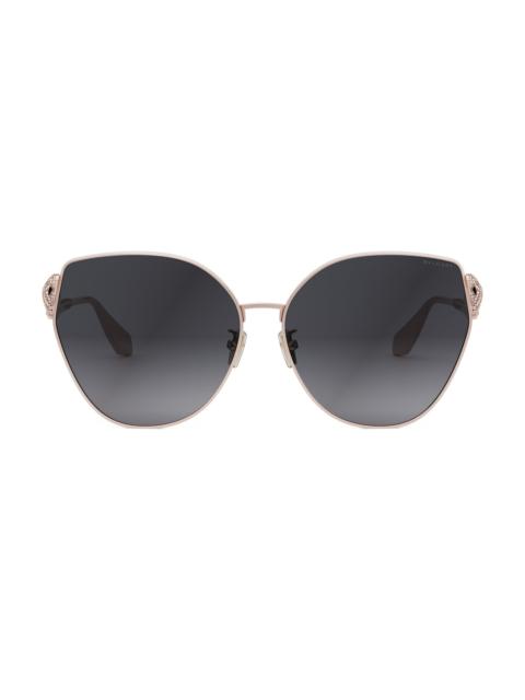 BVLGARI Women's Serpenti 63MM Butterfly Sunglasses - Rose Gold Grey Gradient