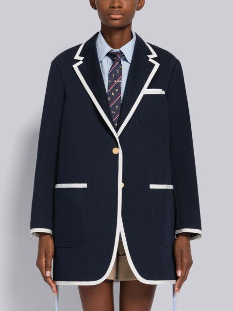 Thom Browne Cotton Gabardine Tipping Oversized Sack Sport Coat