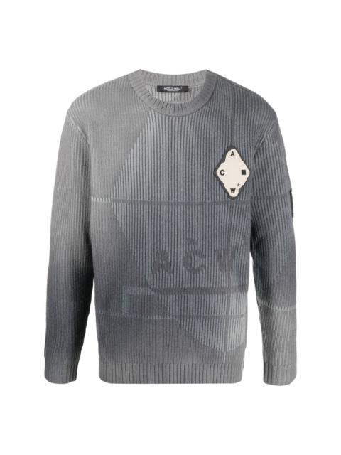 A-COLD-WALL* Spray Knit Sweater in Mid Grey | REVERSIBLE