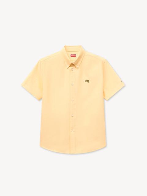 KENZO 'KENZO Jumping Tiger' embroidered short sleeve shirt in cotton oxford