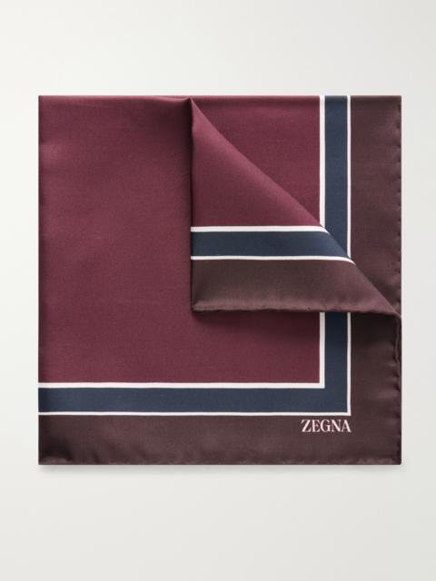 ZEGNA Printed Silk-Twill Pocket Square