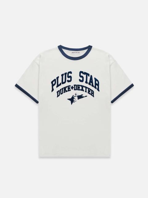 DUKE + DEXTER Plus Vintage White + Navy Ringer T-Shirt