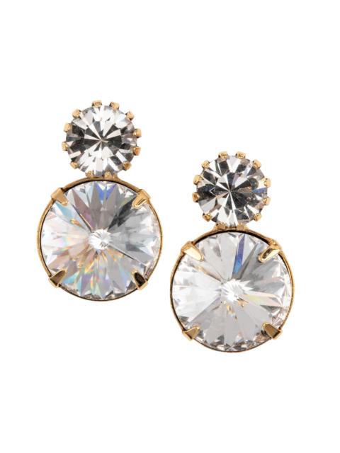Jennifer Behr Women's Myrla 18K Gold-Plated & Crystal Earrings - Crystal Antique Gold