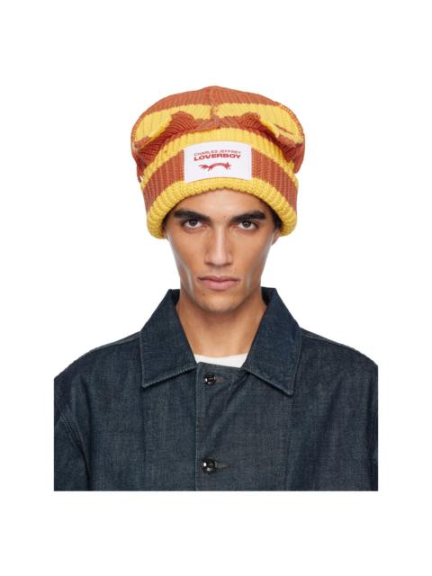 CHARLES JEFFREY LOVERBOY Yellow & Orange Chunky Ears Beanie