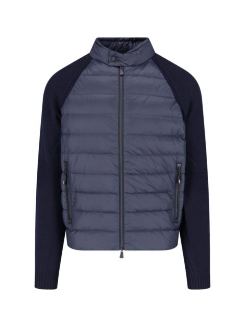 Moncler Grenoble PADDED VIRGIN WOOL CARDIGAN