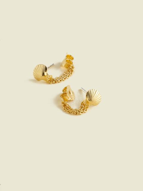 Madewell Demi-Fine Shell Chain Stud Earrings