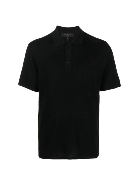 short-sleeve knitted polo shirt