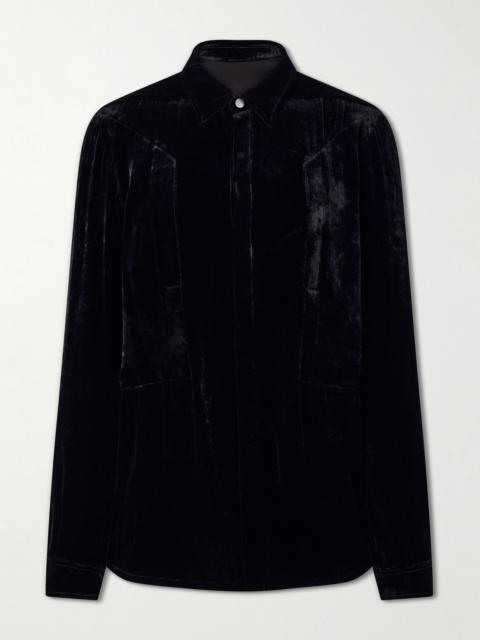 Rick Owens Fogpocket Velour Jacket