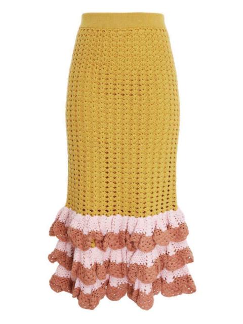 Zimmermann LAUREL CROCHET MIDI SKIRT
