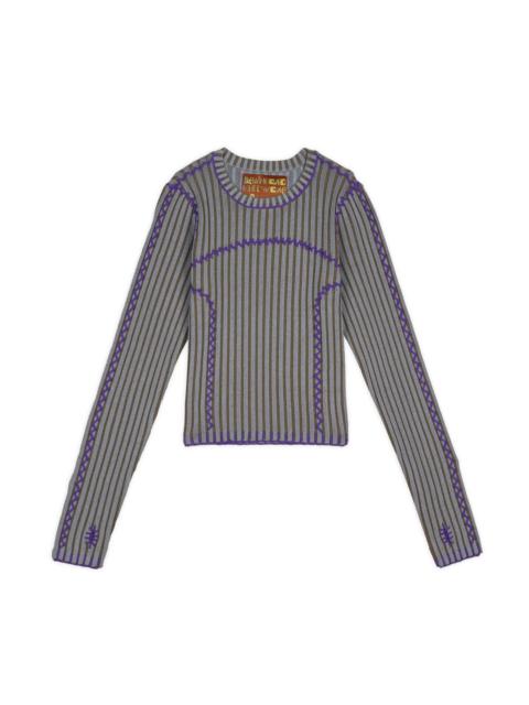 BRAIN DEAD Mariel Sport Knit Long Sleeve - Rain
