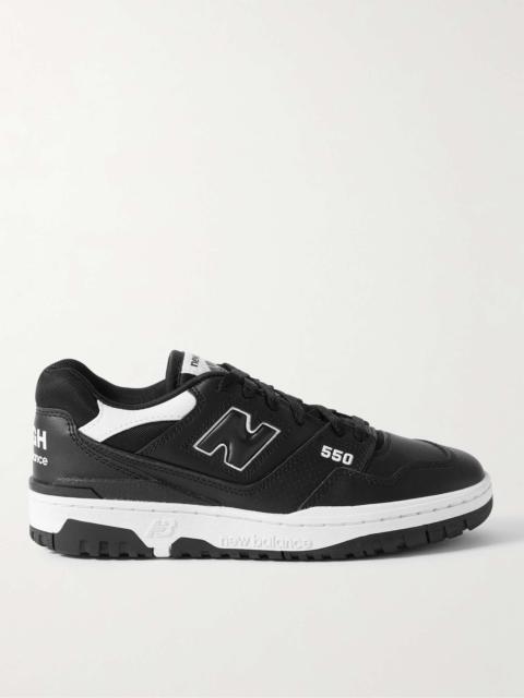 + New Balance 550 Mesh-Trimmed Leather Sneakers