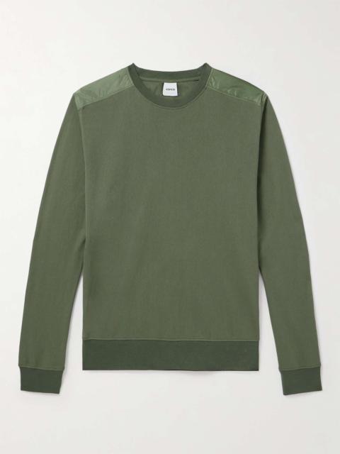 Aspesi Shell-Trimmed Honeycomb-Knit Cotton Sweater