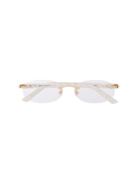 C Décor rimless oval-frame glasses